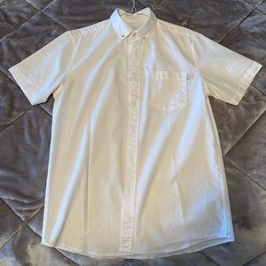 TOPMAN white short sleeve button down shirt